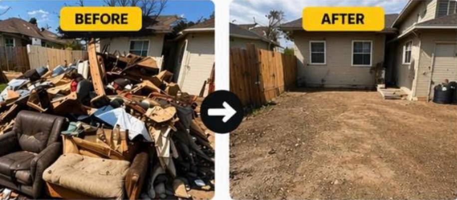 Junk removal crew loading items in Roanoke County